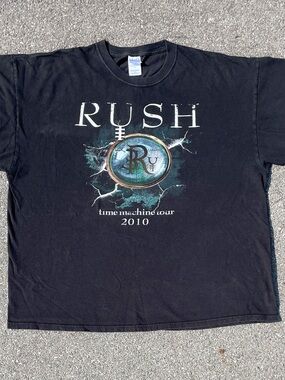 Rush Time Machine Tour 2010 Tee XXL 26.25x28.25-Moving Pictures M&O Knits